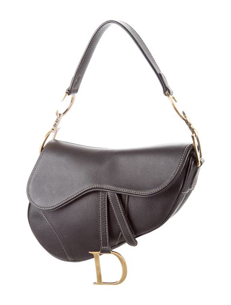 dior stitched leather saddle handbag|authentic christian Dior saddle bag.